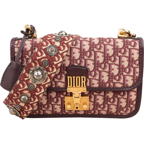 Christian Dior Trotter Monogram Canvas Dioraddict Flap Crossbody Bag