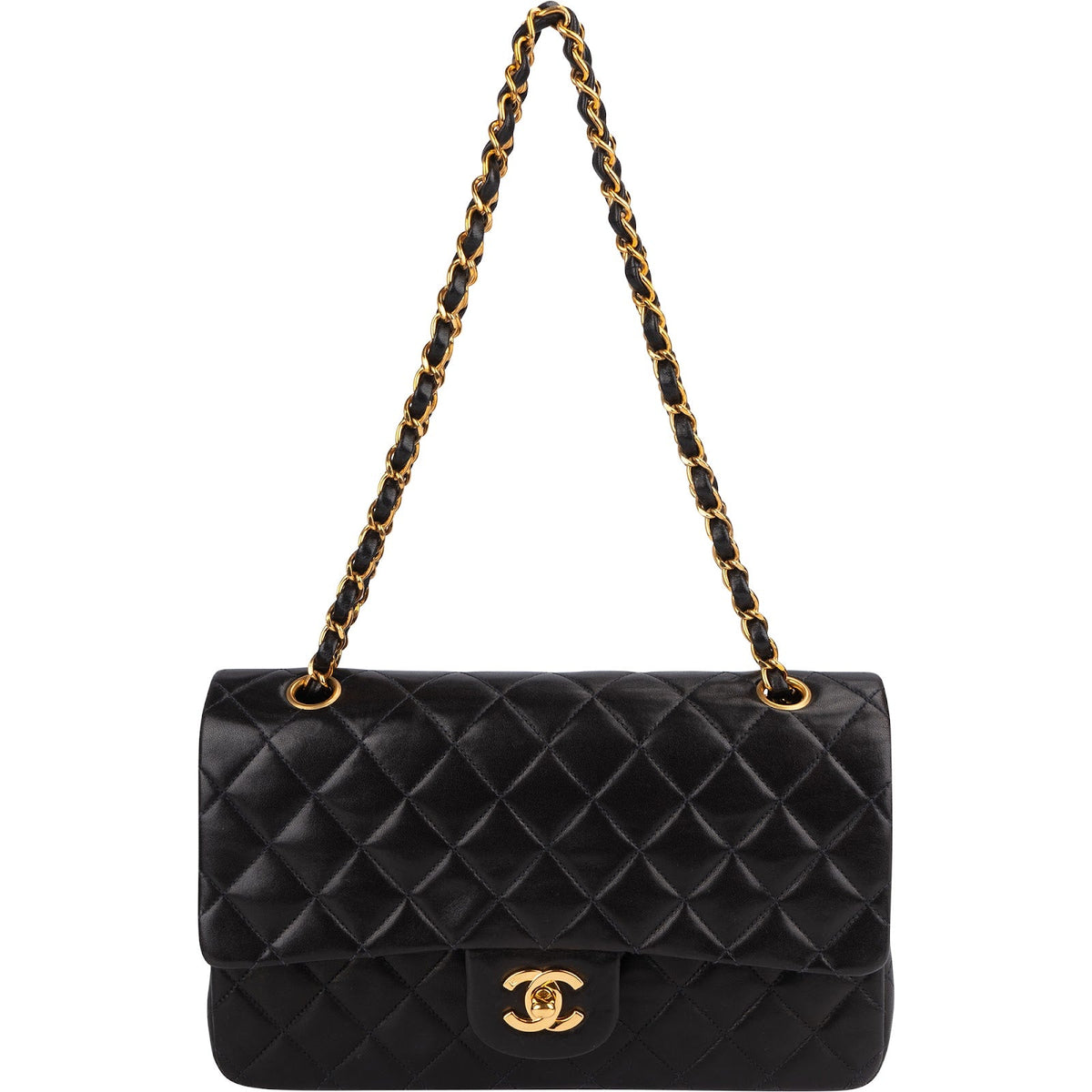 Chanel Lammleder Gold Medium Double Flap Schultertasche, Bild 10 von 15