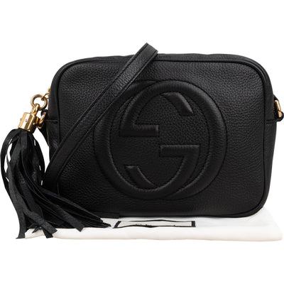 Gucci Pebbled Leather GG Soho Disco Camera Crossbody Bag