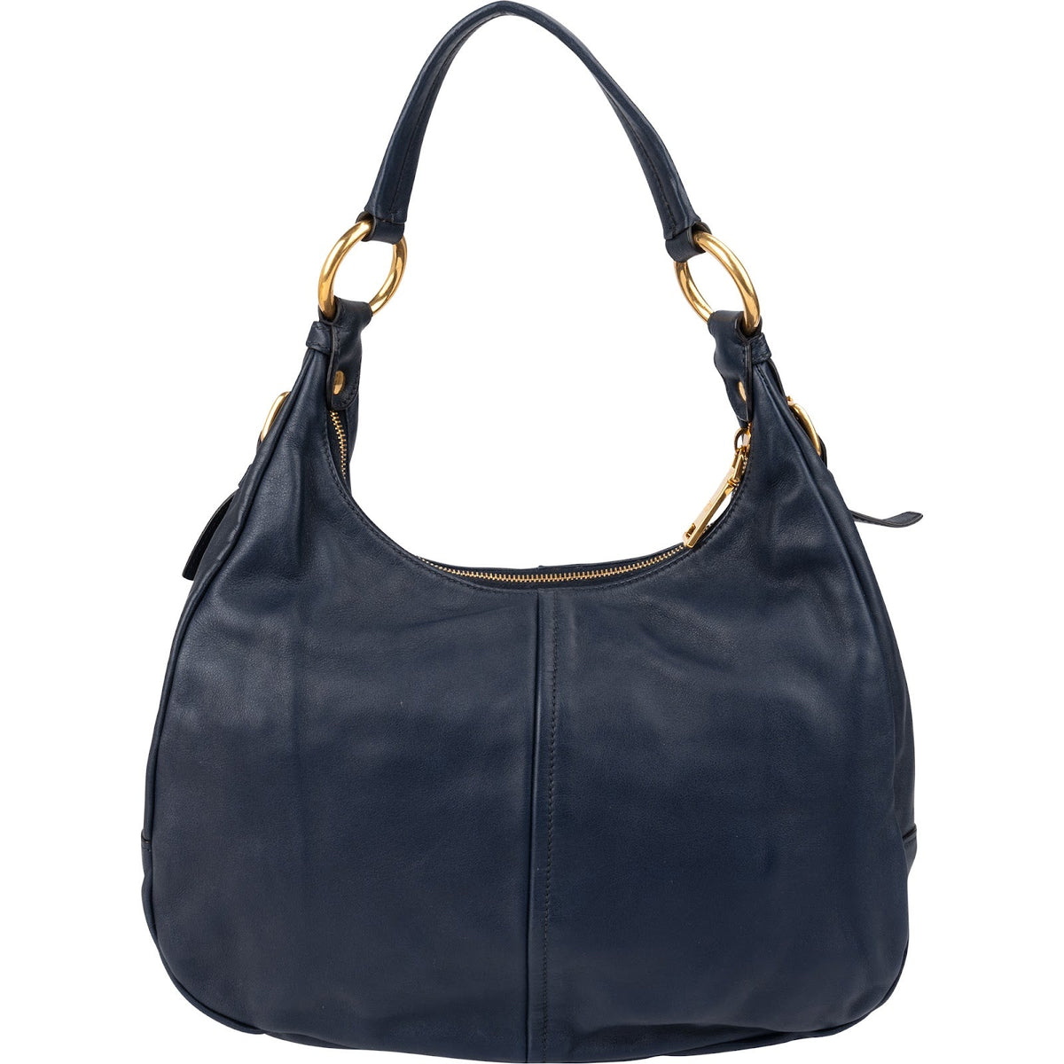 Prada donkerblauwe schoudertas van Vitello Daino-kalfsleer
