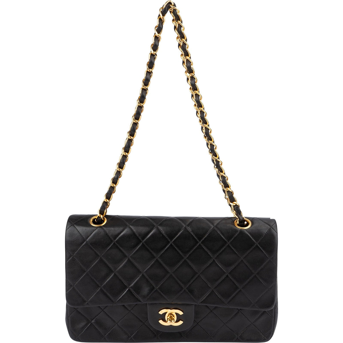 Chanel Lammleder Gold Medium Double Flap Schultertasche, Bild 9 von 14