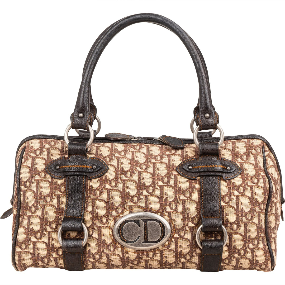 Christian Dior Trotter Hardcore Boston 30 aus Canvas und Leder – Vorderansicht