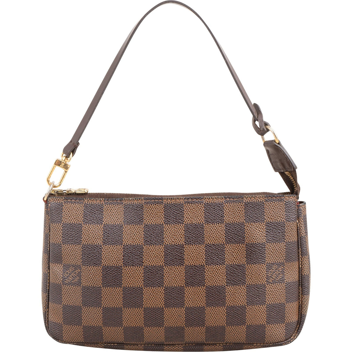 Louis Vuitton Damier Ebene Canvas Pochette Accessoires aus Damier Ebene Canvas und Leder – Vorderansicht
