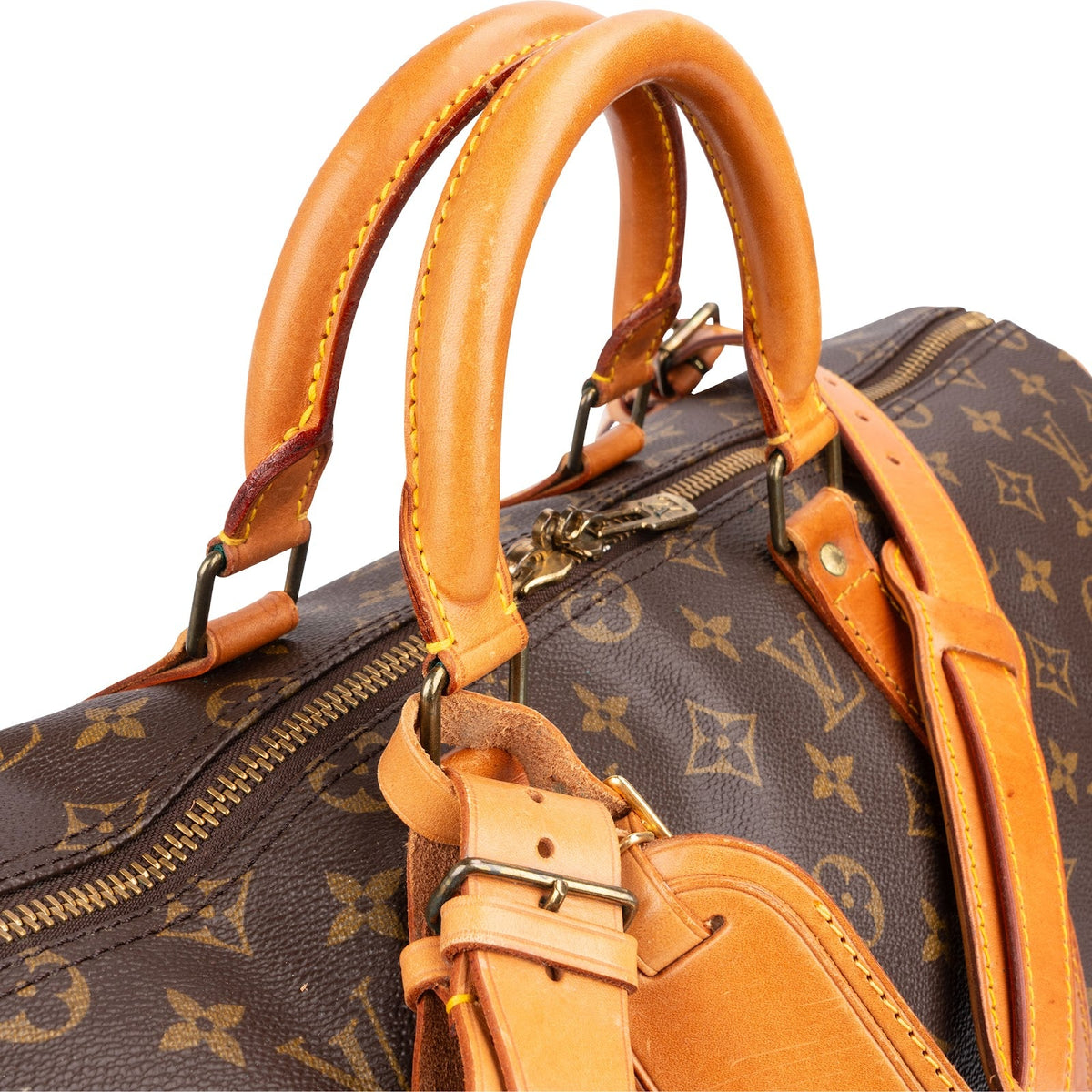 Sac de voyage Louis Vuitton Keepall 50 Bandoulière en toile Monogram