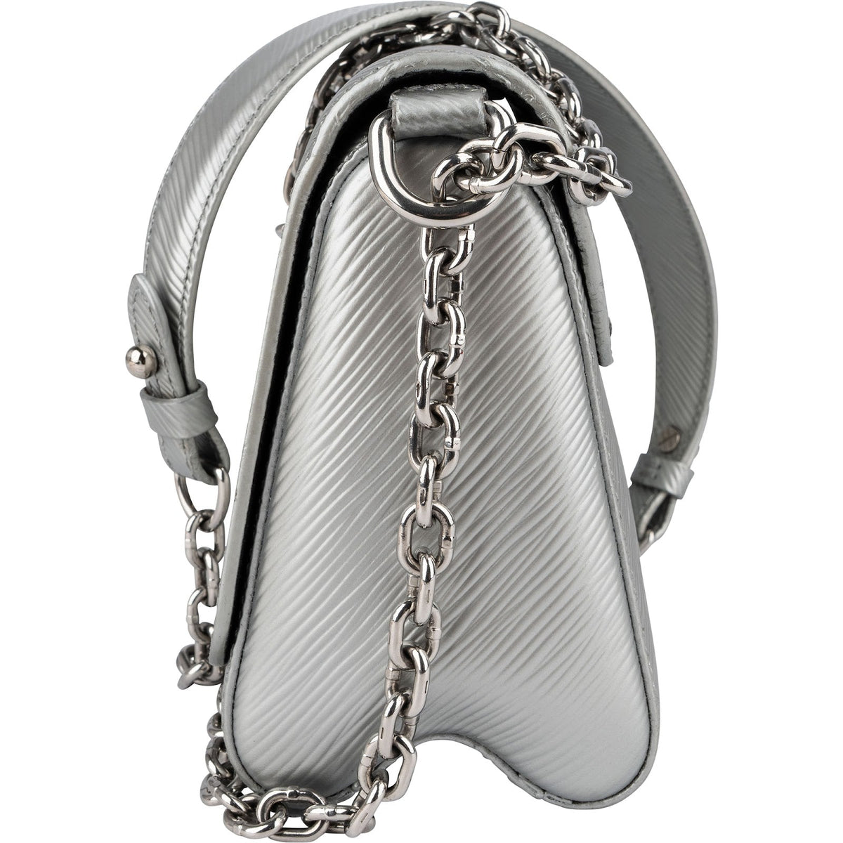 Louis Vuitton Silver Metallic Epi Leather Twist PM Crossbody Bag