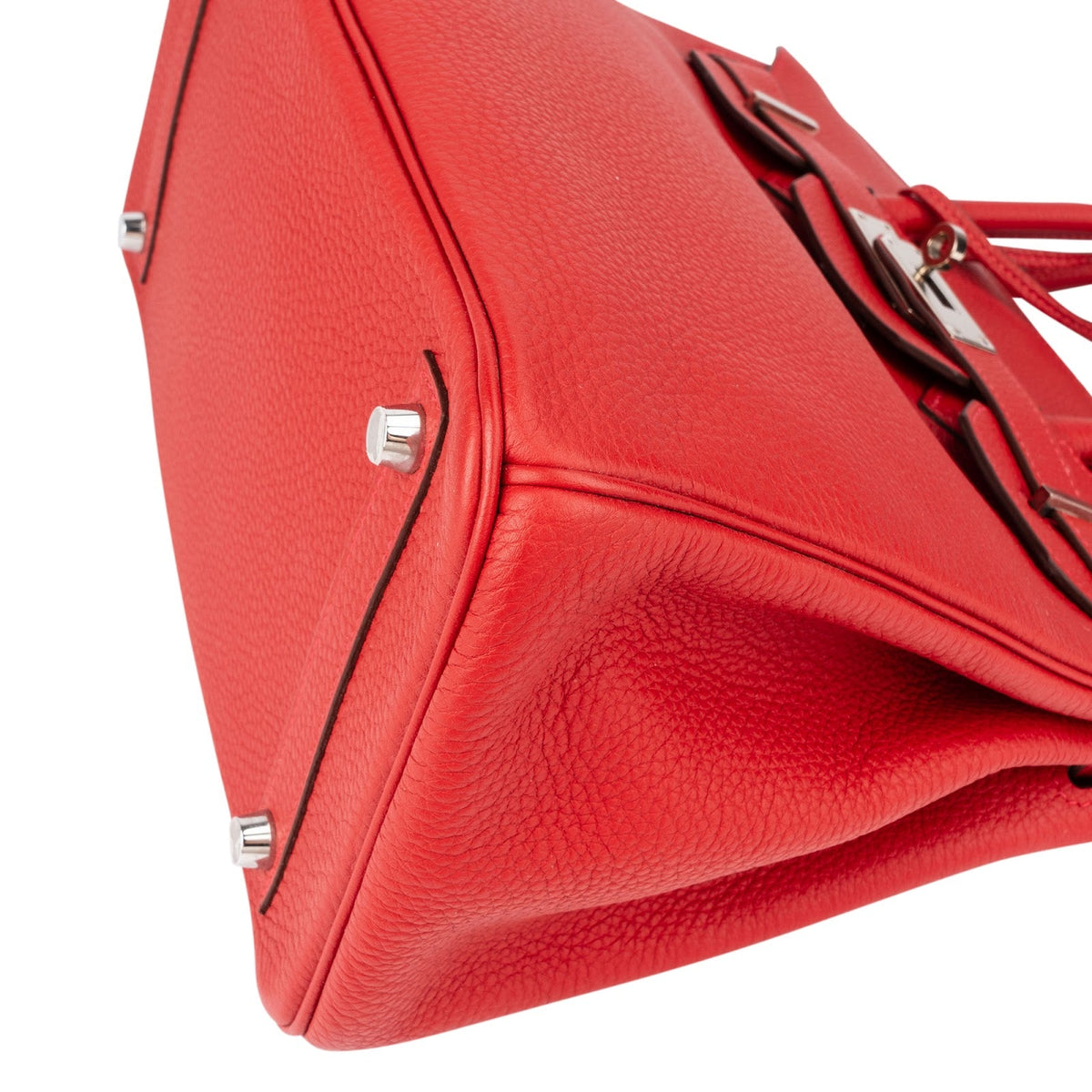 Hermès Rouge Garance Togo lederen Palladium Birkin 30 handtas