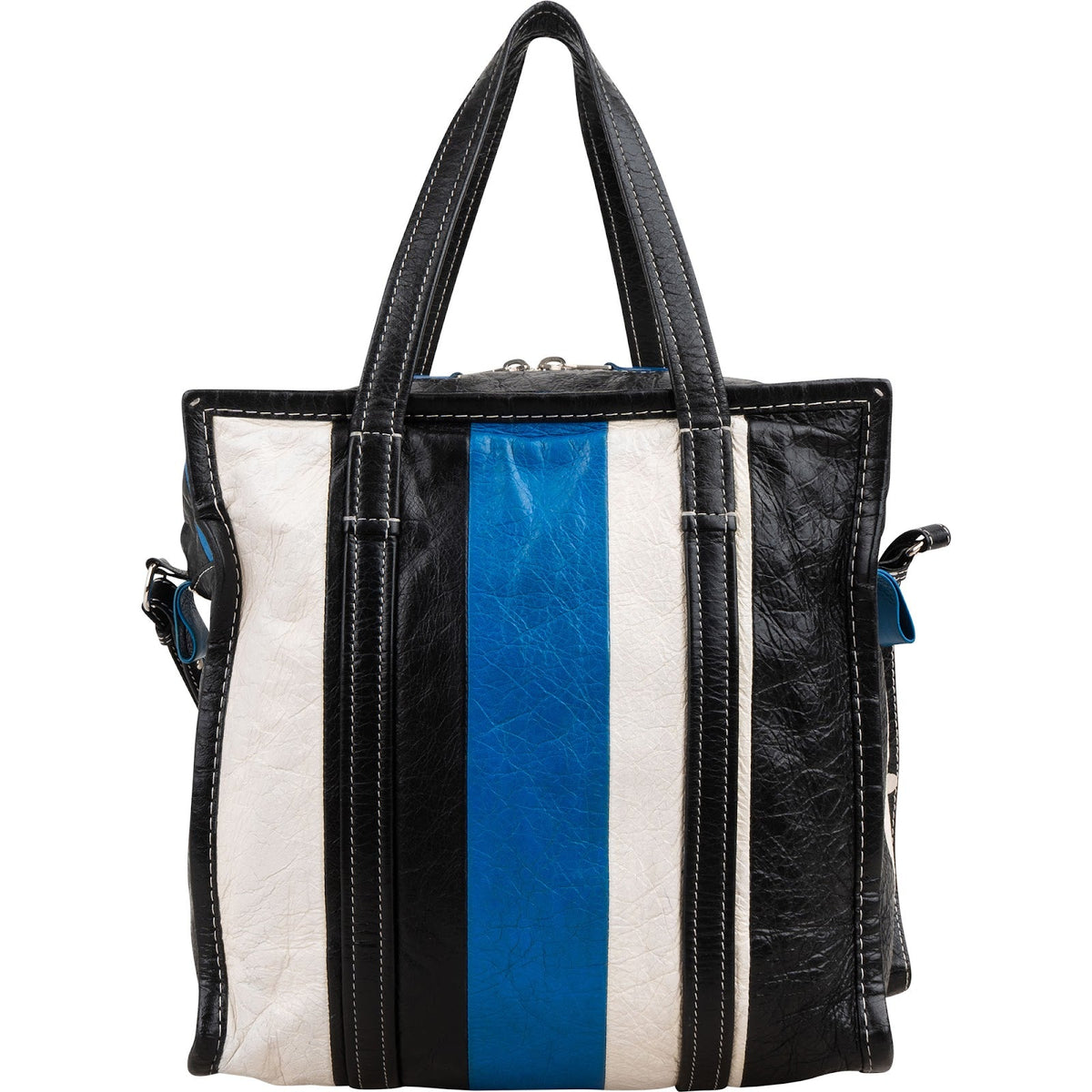 Bolso bandolera tipo tote Bazar de piel tricolor de Balenciaga