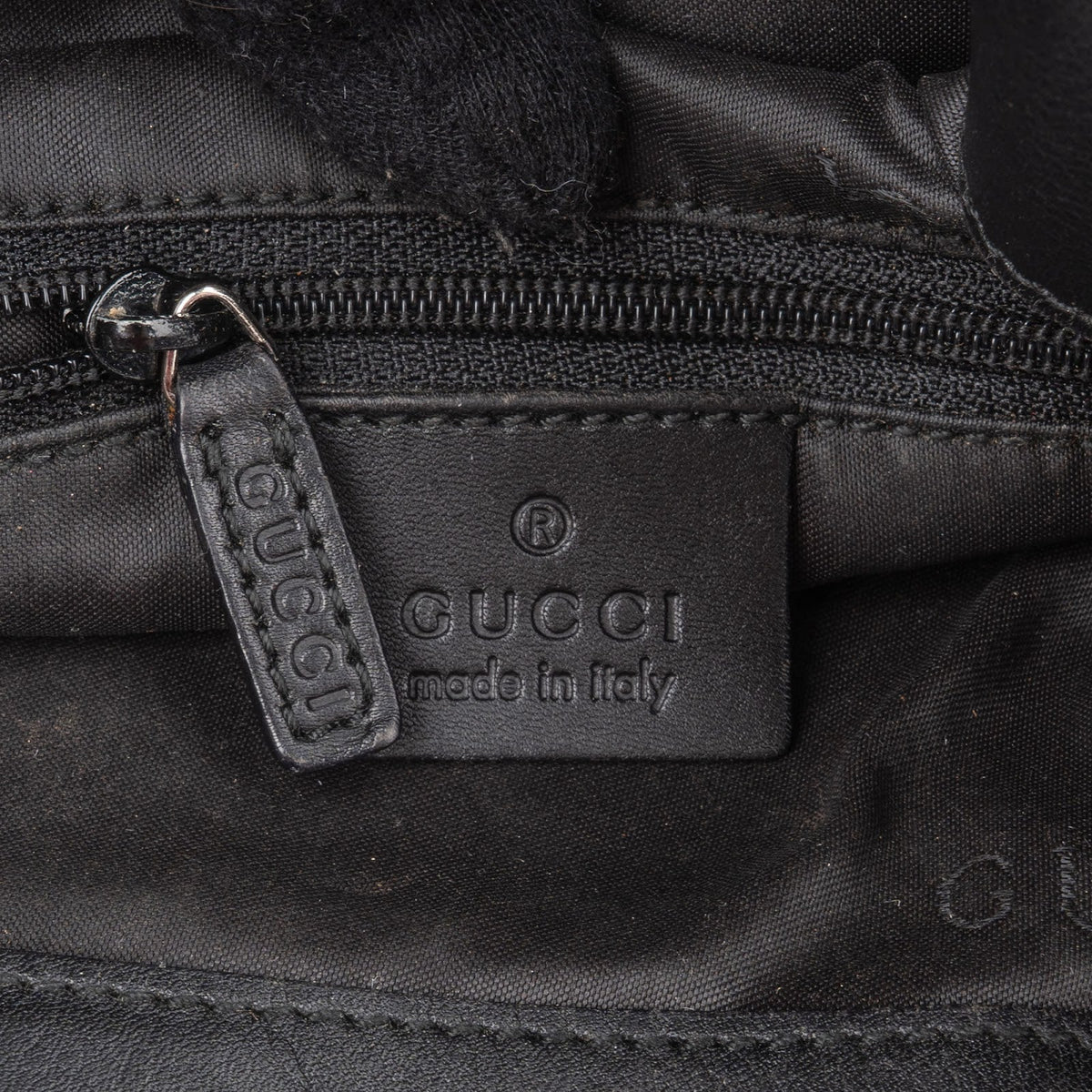 Gucci Monogram GG Canvas schoudertas met bamboe handvat