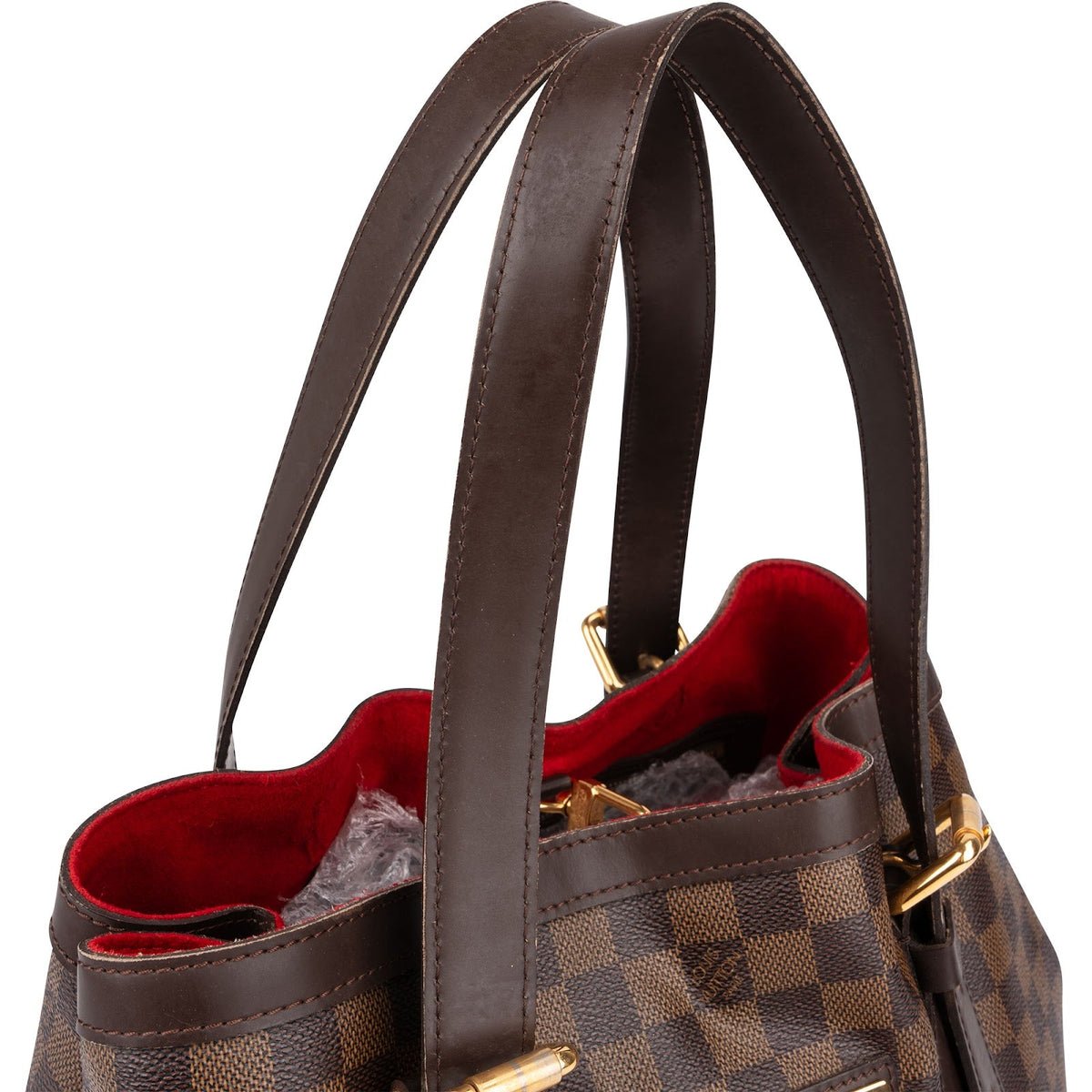 Borsa a spalla Louis Vuitton Monogram Damier Ebene Hampstead MM