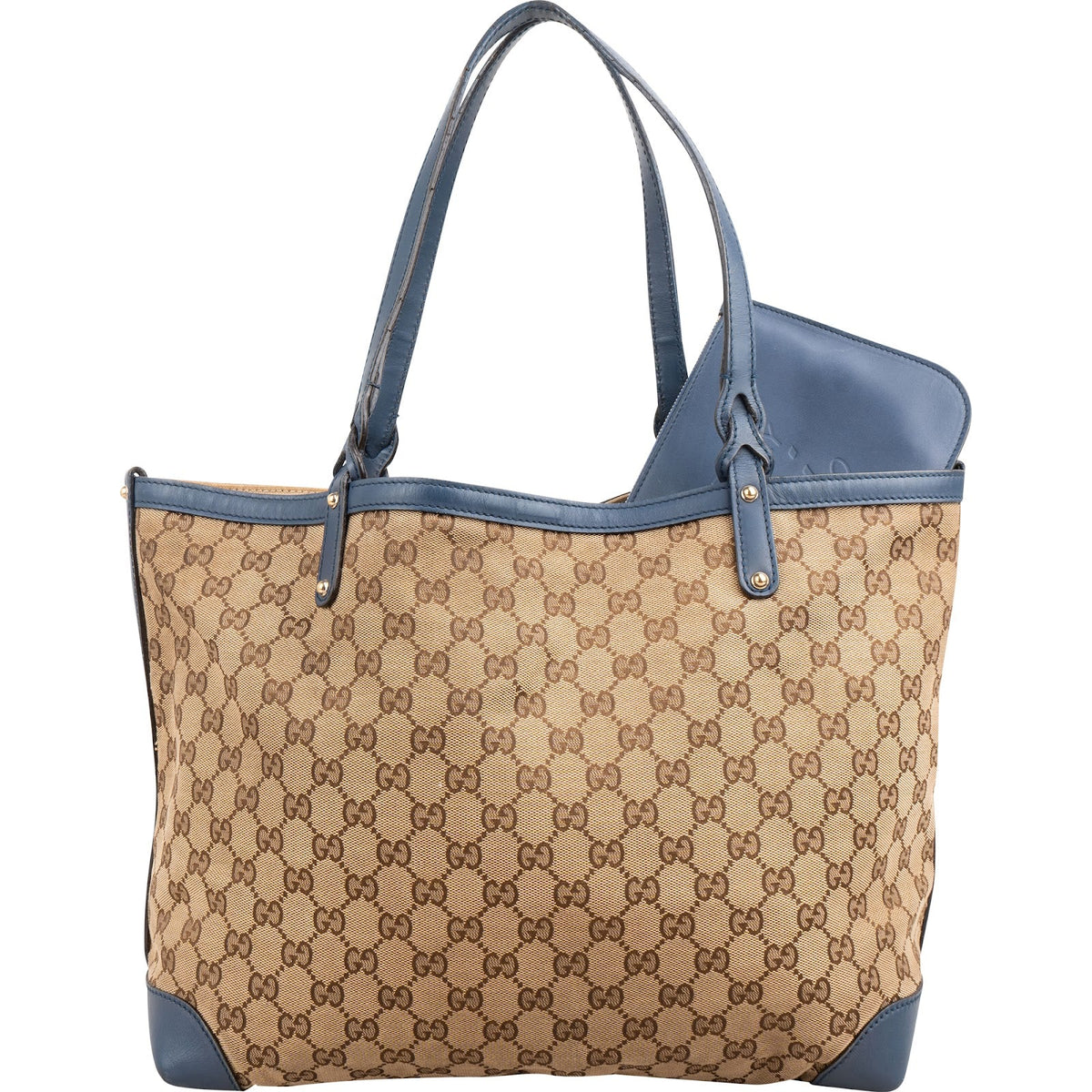 Gucci Monogram GG Canvas Tote aus Canvas und Leder – Vorderansicht