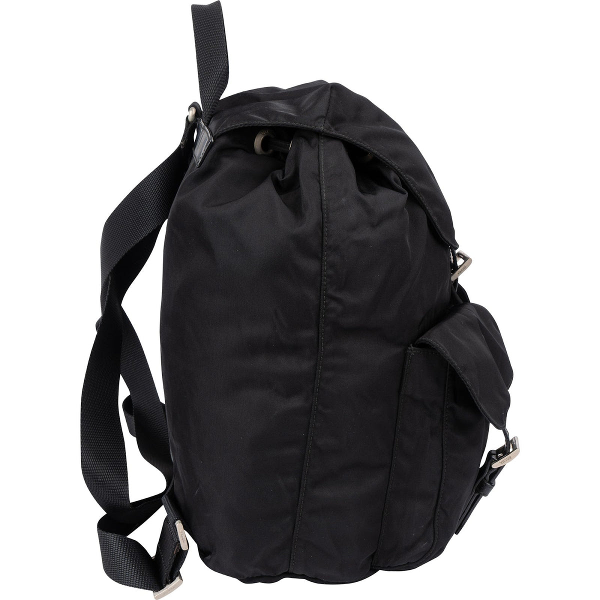 Prada Schwarz Nylon Triangle Rucksack, Bild 2 von 10