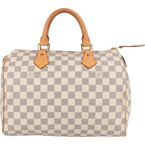 Louis Vuitton Monogram Damier Azur Speedy 30 Handbag