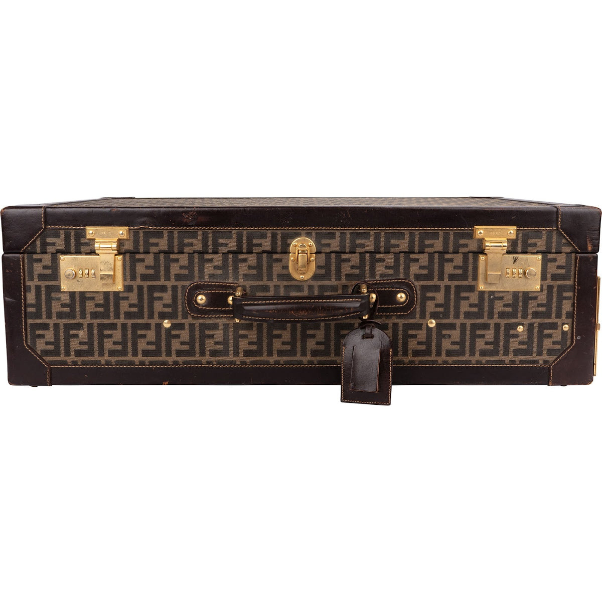 Valigia vintage Fendi Monogram Zucca in tela