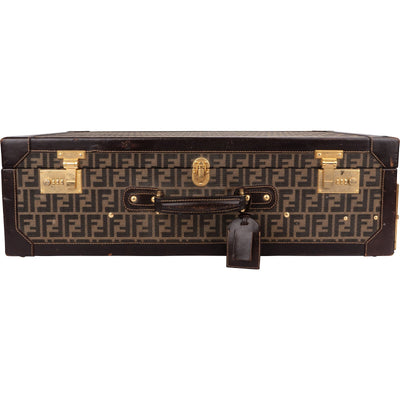 Valise vintage Fendi en toile monogramme Zucca