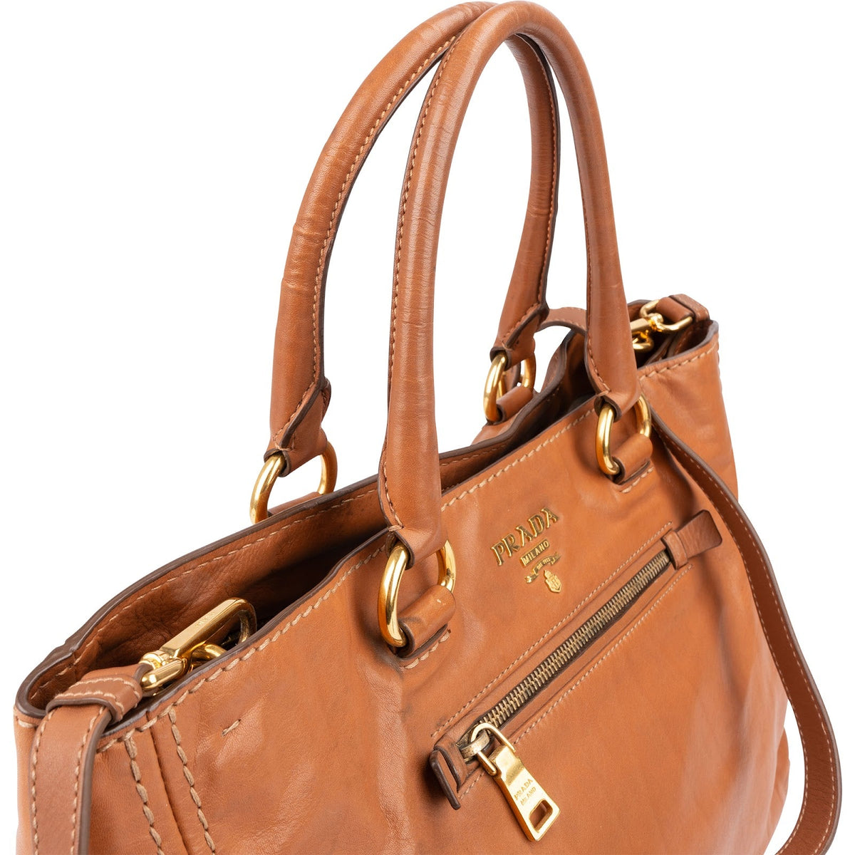 Prada 2Way Tote aus Vitello-Leder – Ansicht 2