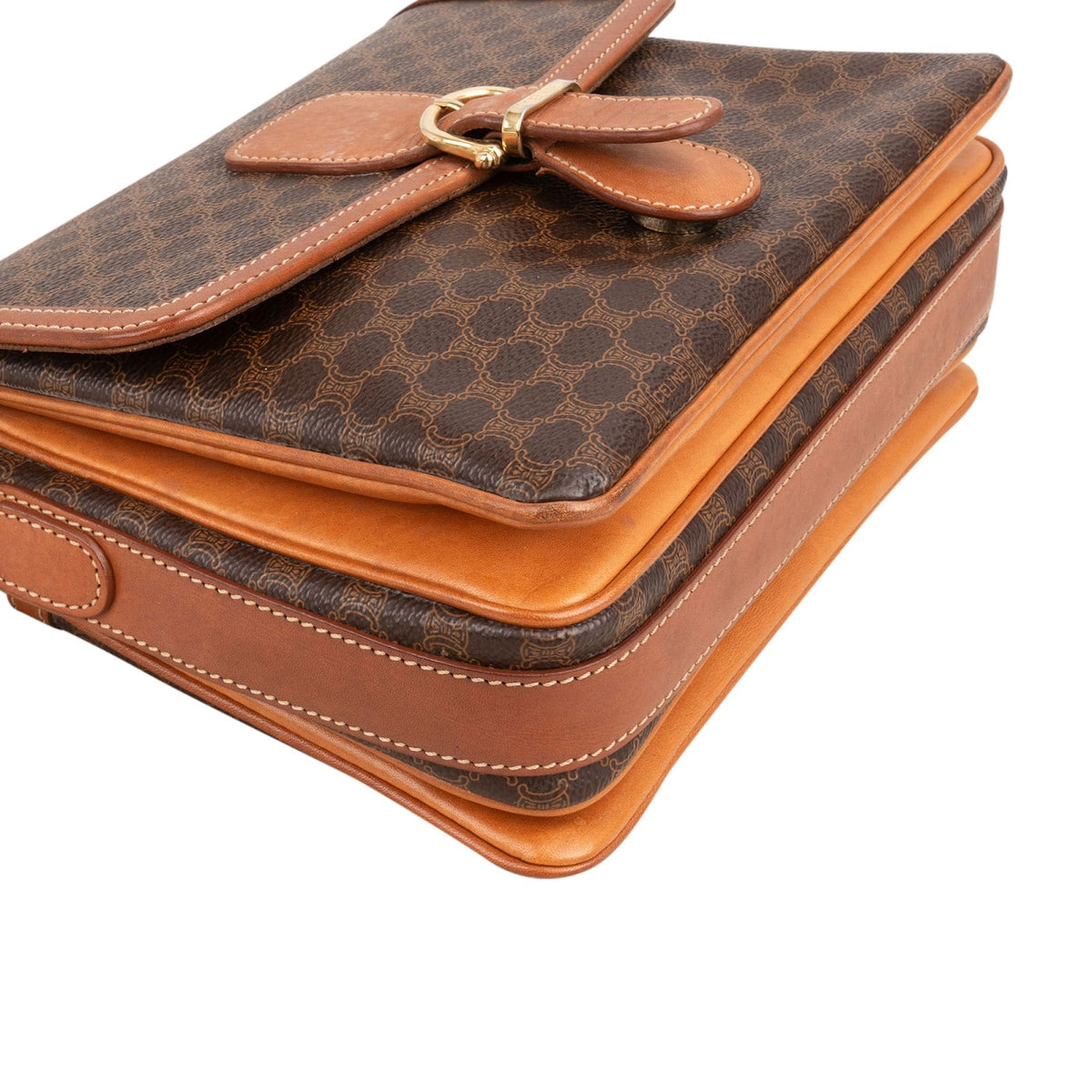 Celine Macadam Monogram Canvas Messenger Crossbody Tas