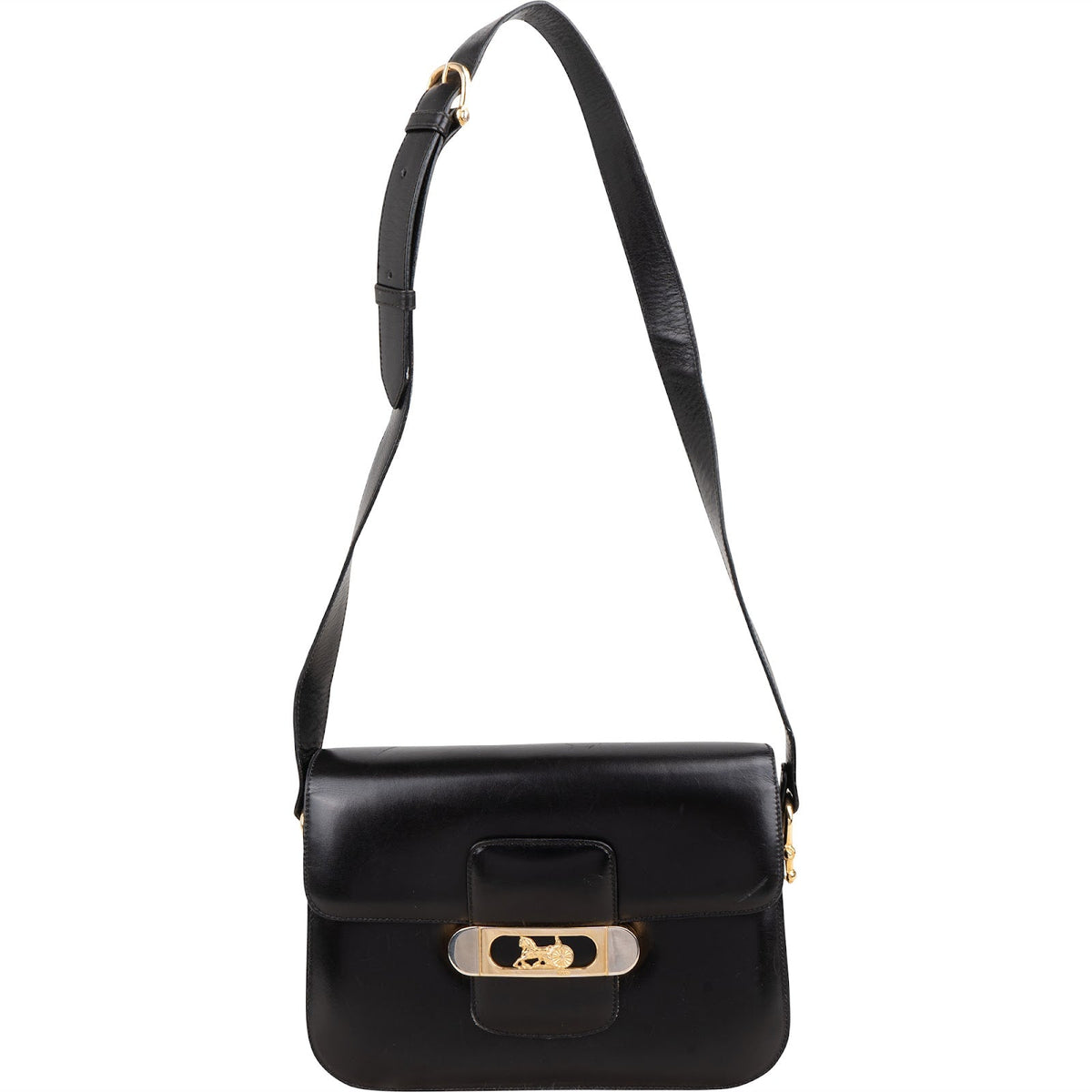 Celine Horse Carriage Flap Triomphe aus Box-Kalbsleder – Ansicht 5