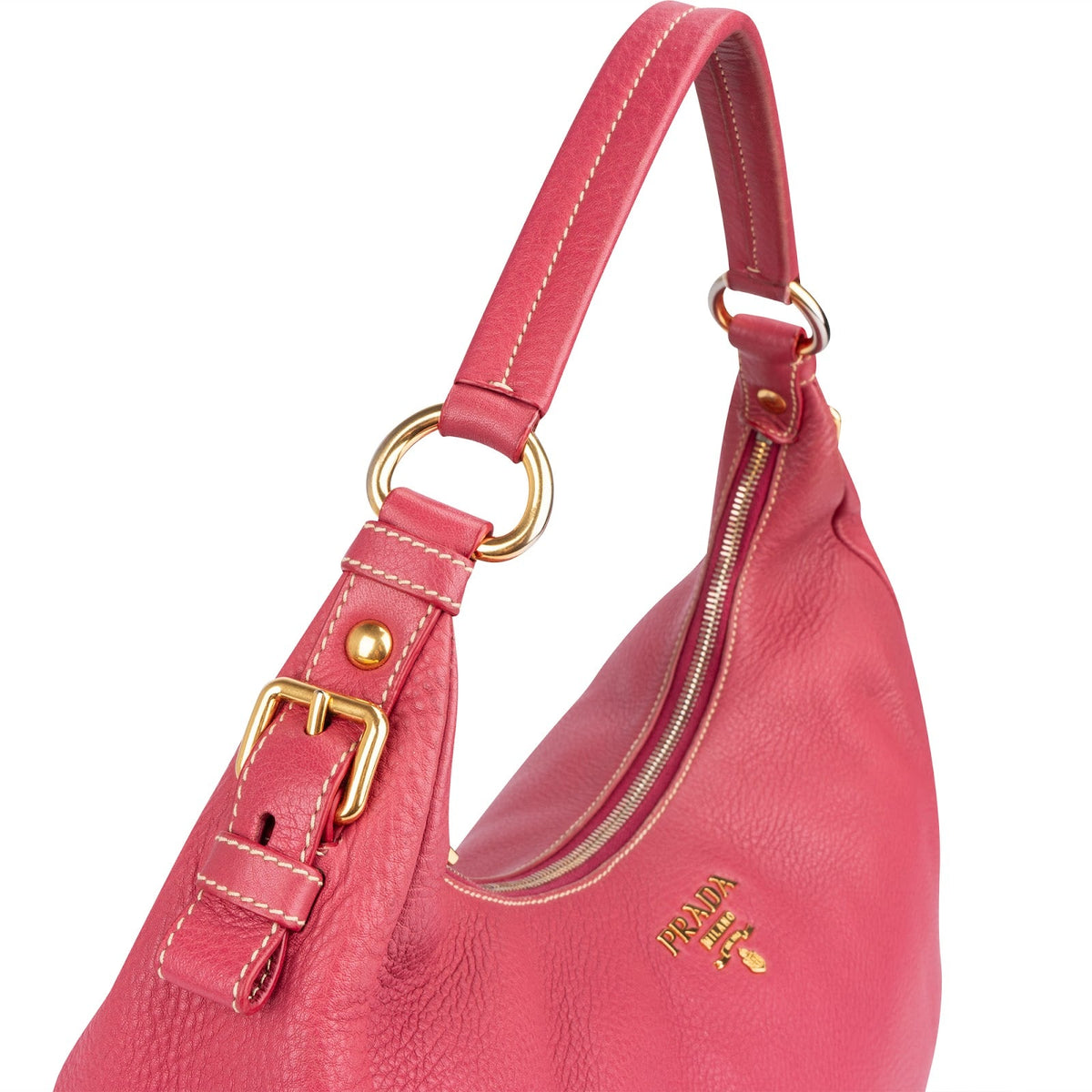 Prada Hobo aus rosa Leder – Ansicht 2