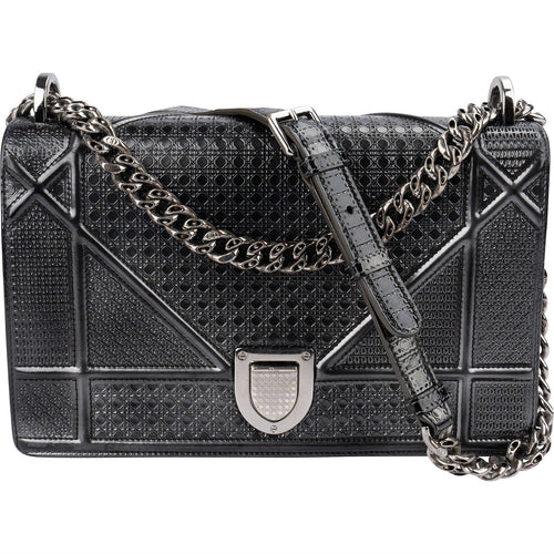 Christian Dior Embossed Cannage Diorama Flap Crossbody Bag