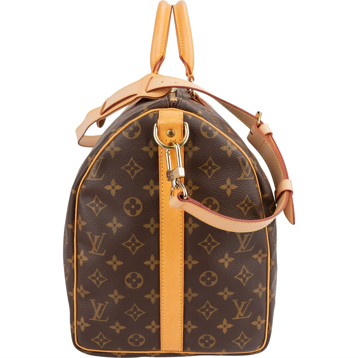Borsa da viaggio Louis Vuitton Keepall 50 Bandoulière in tela Monogram