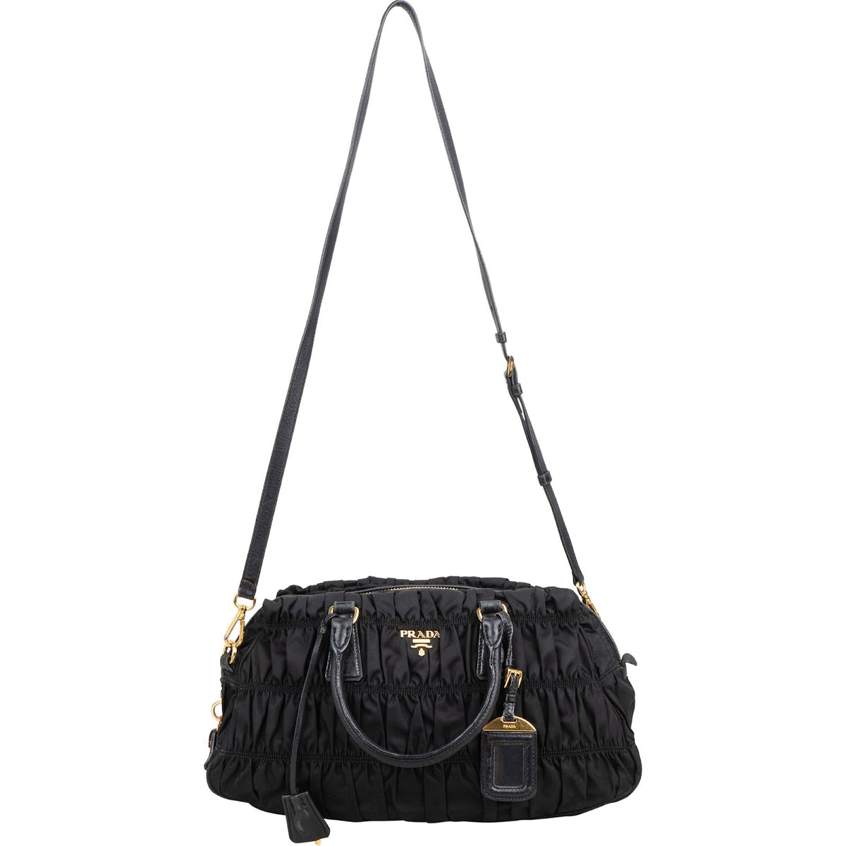 Borsa a mano satchel Prada Tessuto Gaufre