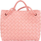 Borsa tote piccola Andiamo in pelle Intrecciato rosa Bottega Veneta