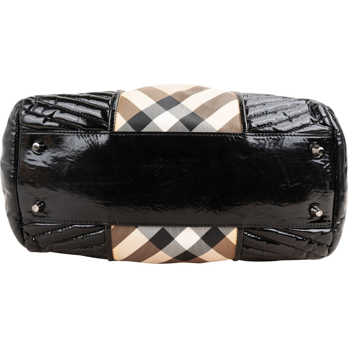 Burberry Lackleder Haymarket Check Tote, Bild 7 von 11