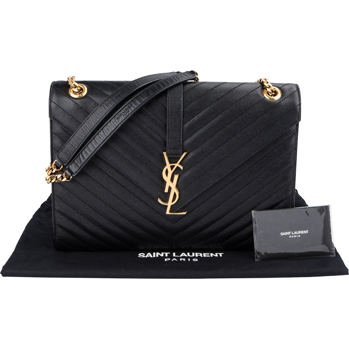 Saint Laurent Grain De Poudre Medium Envelope Crossbody Bag