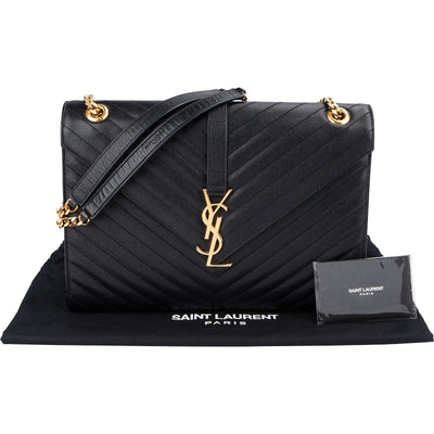 Saint Laurent Grain De Poudre Medium Envelope Crossbody Bag