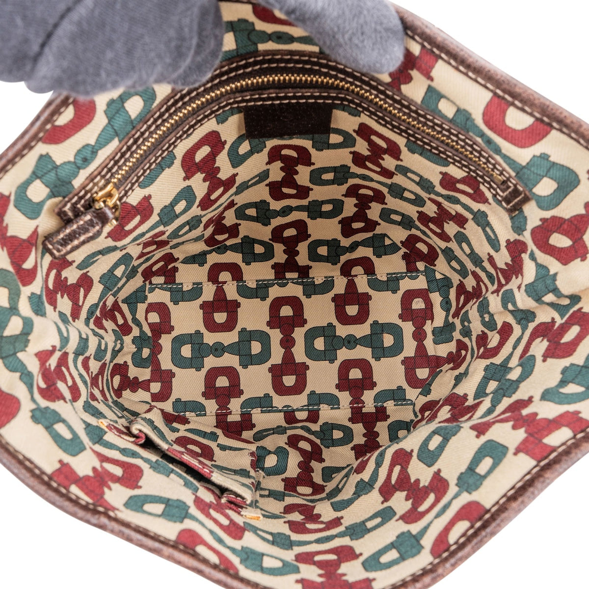 Gucci Tote aus geprägtem GG Wildleder – Ansicht 8