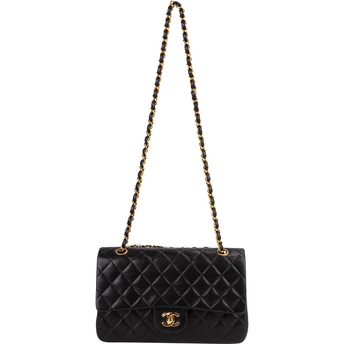 Chanel Lammleder Gold Medium Double Flap Schultertasche, Bild 11 von 15