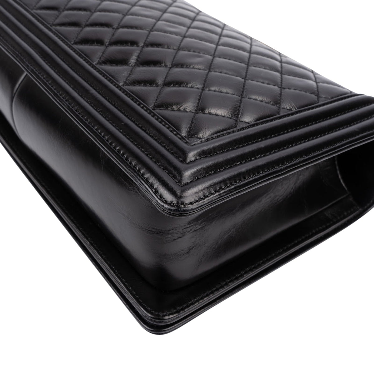 Chanel Large Boy Bag Paris-Salzburg aus Kalbsleder in Knitteroptik – Ansicht 8