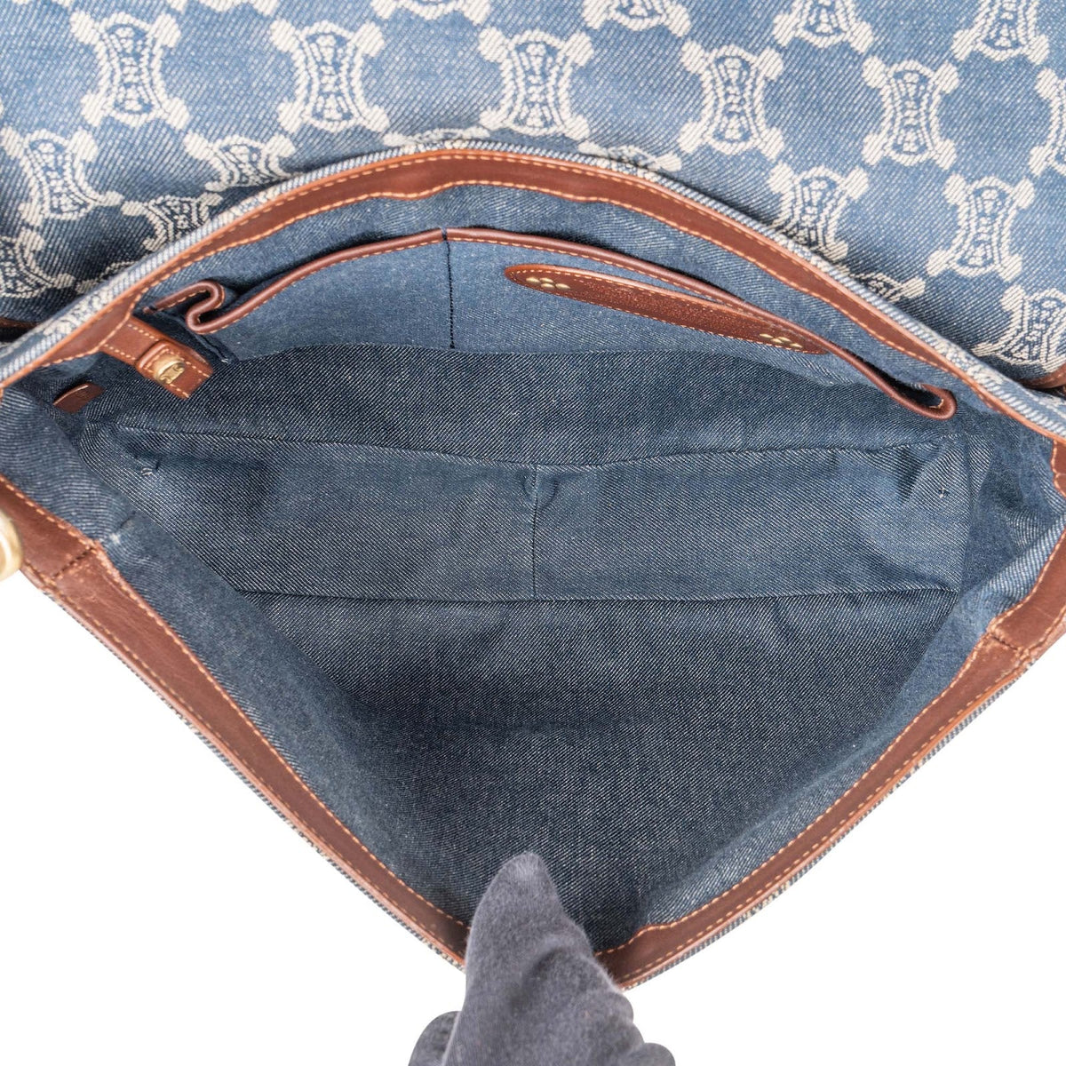 Celine Monogram Macadam Denim Messenger Umhängetasche, Bild 9 von 11