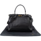 Fendi Black Leather Peekaboo Regular Handbag