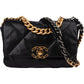 Chanel 19 Single Flap aus Lammleder – Vorderansicht