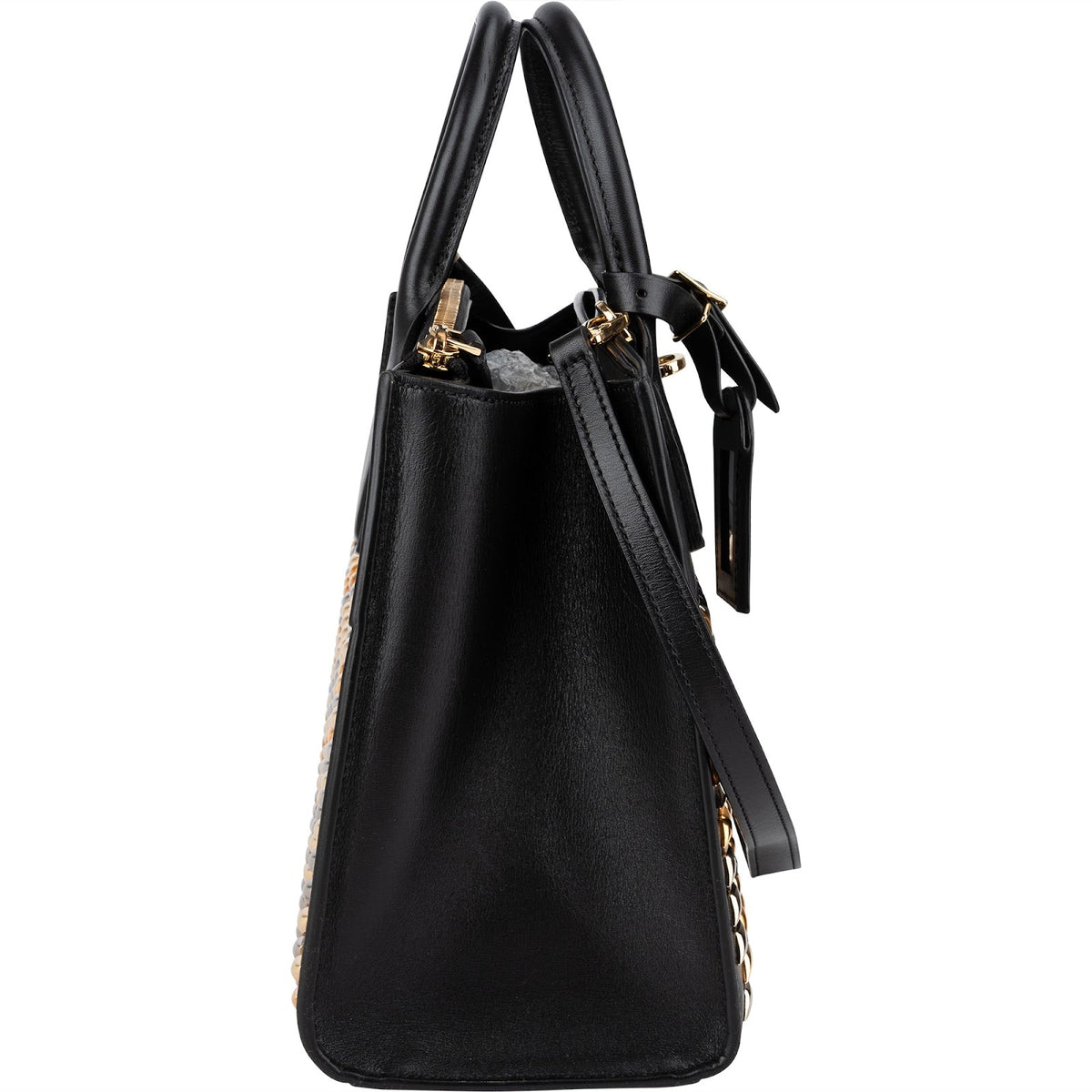 Louis Vuitton Zwarte Leren City Steamer PM Handtas met Studs