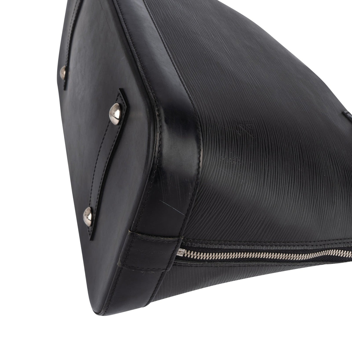 Borsa a mano Louis Vuitton Alma GM in pelle Epi nera
