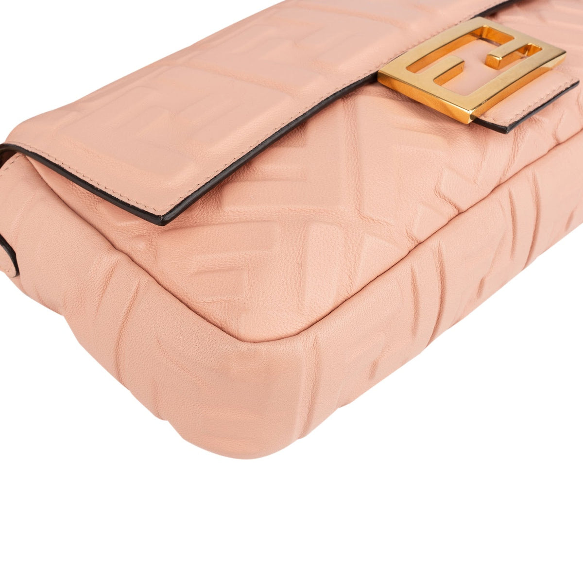 Fendi Embossed Monogram FF Leder Baguette Umhängetasche, Bild 9 von 13