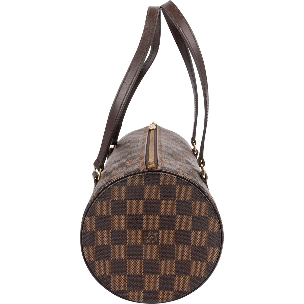 Sac à main Louis Vuitton Papillon 30 en toile Damier Ébène