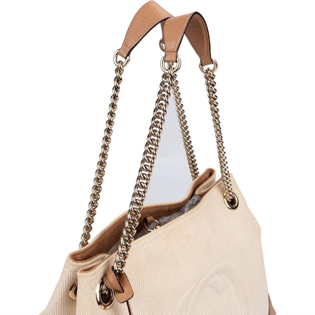 Gucci Perforated Leder Canvas GG Soho Umhängetasche, Bild 3 von 11