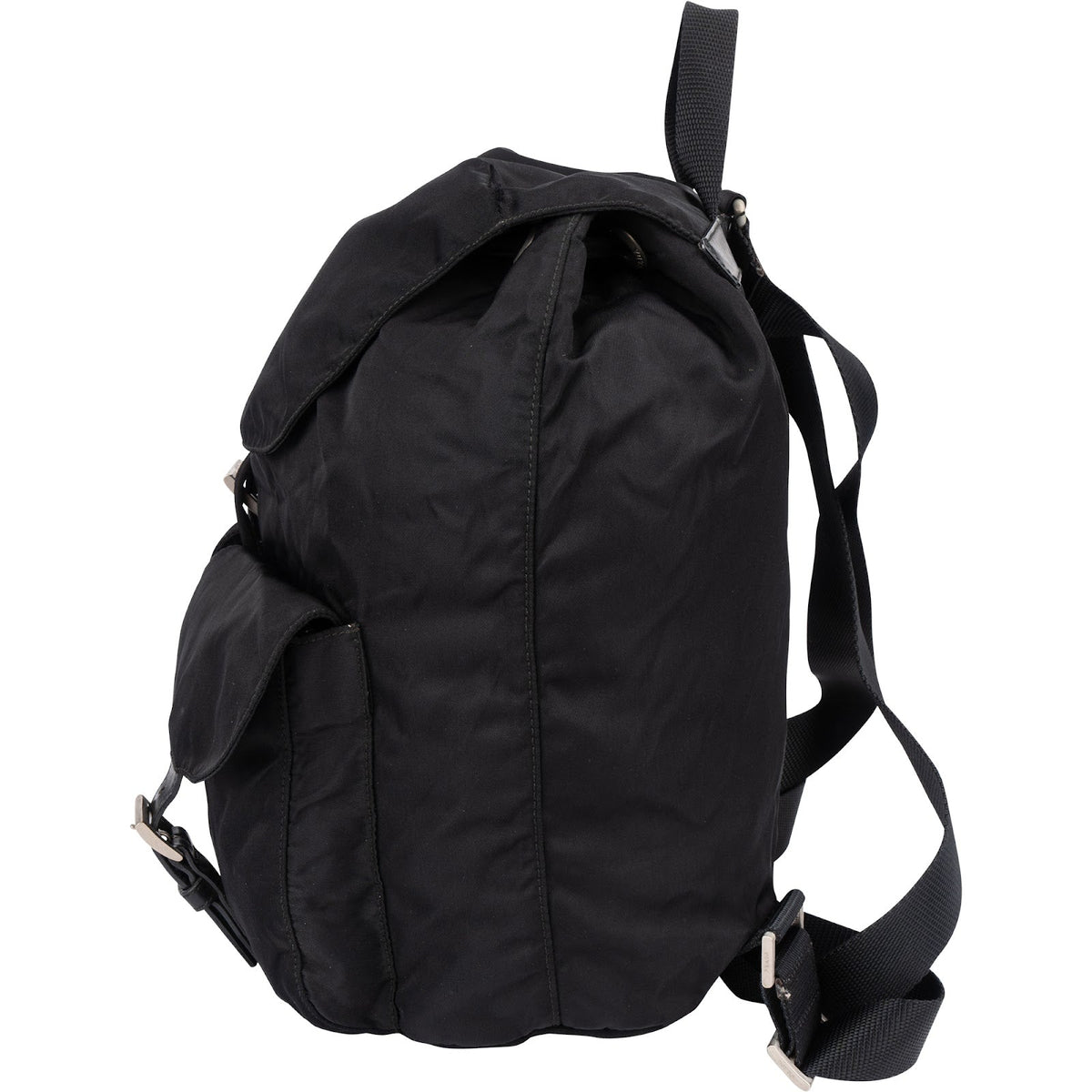 Prada Schwarz Nylon Triangle Rucksack, Bild 4 von 10