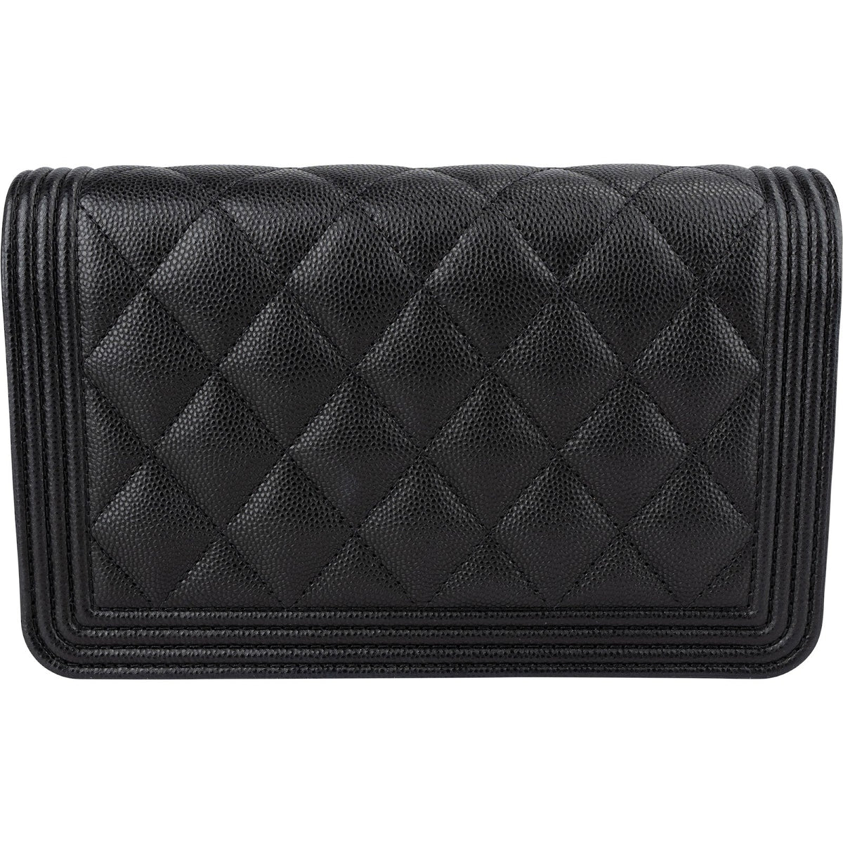 Bolso bandolera Chanel Boy Wallet On Chain de piel caviar acolchada