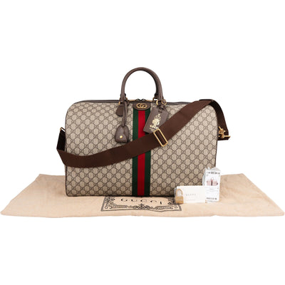 Gucci Monogram GG Supreme Savoy middelgrote reistas 50