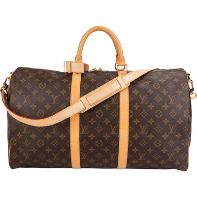 Louis Vuitton Monogram Canvas Keepall 50 Bandoulière Travel Bag