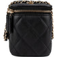 Chanel Quilted Caviar Leather Vanity Case Crossbody Bag