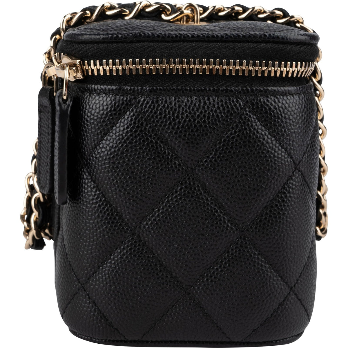 Chanel Quilted Caviar Leather Vanity Case Crossbody Bag