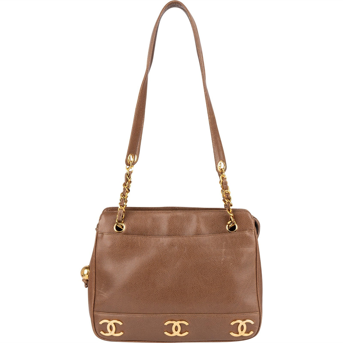 Chanel Caviar lederen Triple CC Tote schoudertas