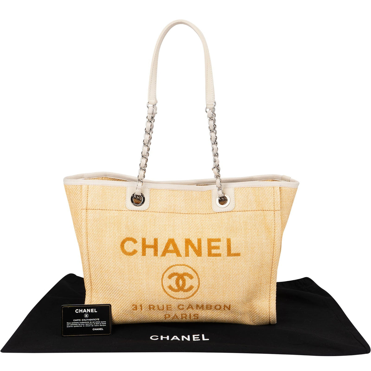 Sac cabas Chanel Deauville en raphia
