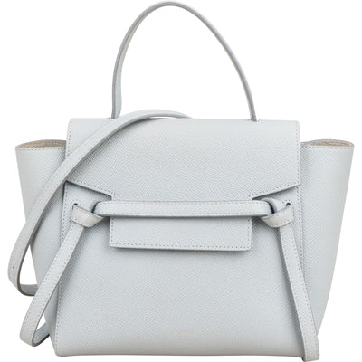 Céline Light Blue Grained Calfskin Nano Belt Handbag