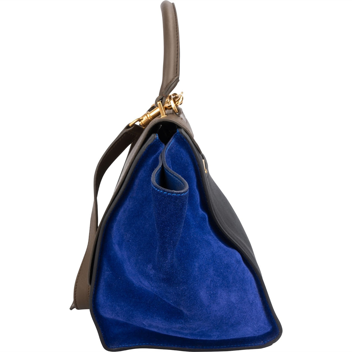 Borsa a mano Trapeze Céline in pelle scamosciata tricolore
